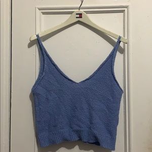Zara pastel blue tank sweater